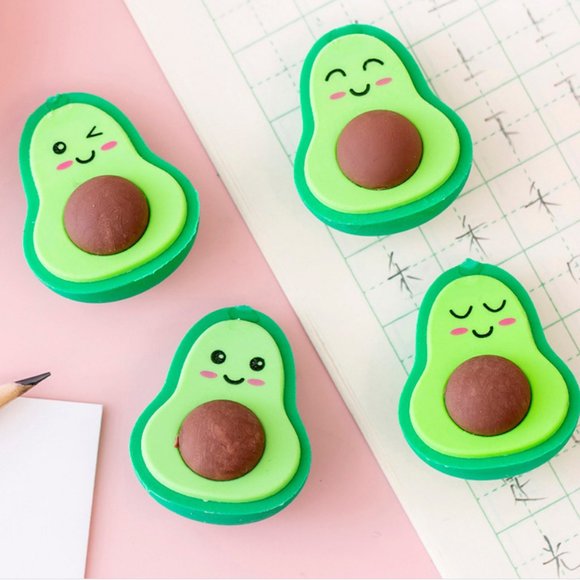 Yummy Avocado Eraser - 2 pcs - Picture 4 of 8